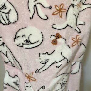 Cat and Dog plush throw